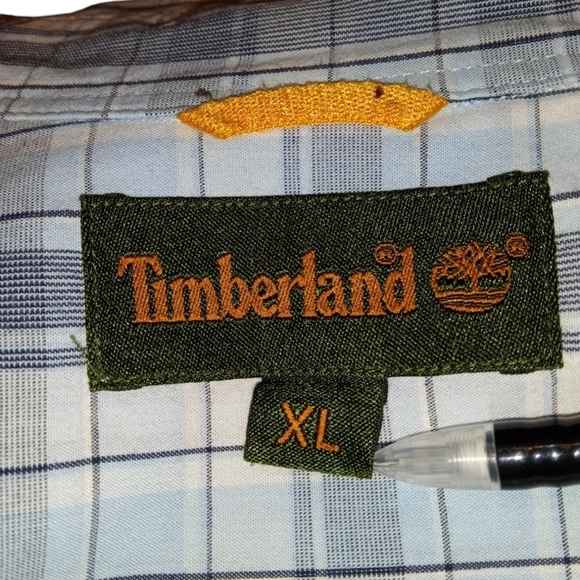 Timberland Y2K Plaid Button Down Long Sleeved Pockets Casual Streetwear Layer XL - Picture 8 of 13